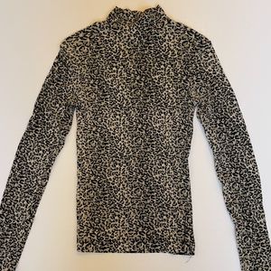 Vintage Cheetah Turtleneck Long Sleeve